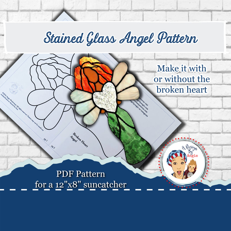 stained glass angel pattern